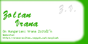 zoltan vrana business card